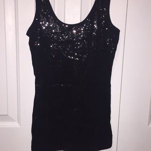 Black sequin Express tank top!
